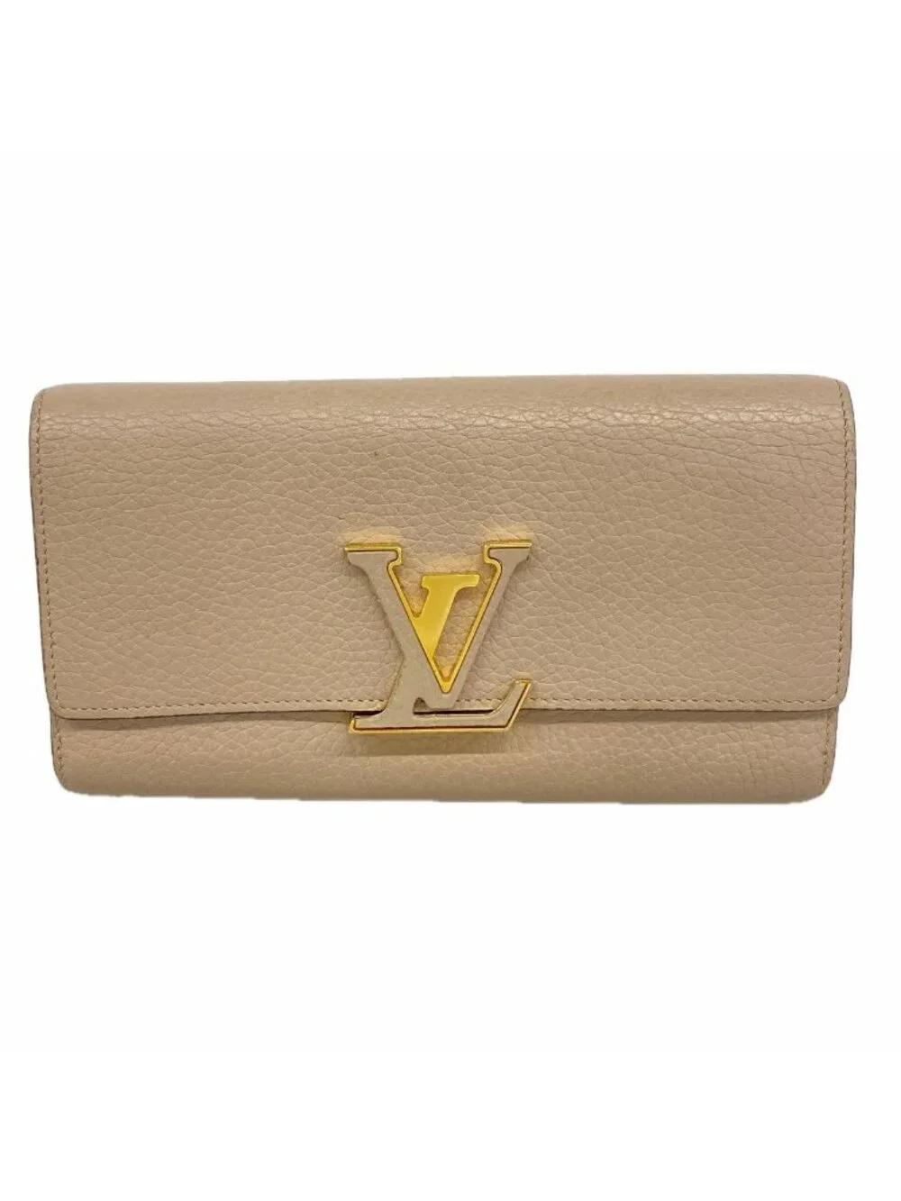 Louis Vuitton Wallet Taurillon Portefeuille Capucines Galet